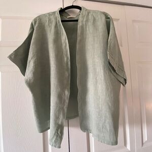 Terzo Millennio Jacket Style Linen Top